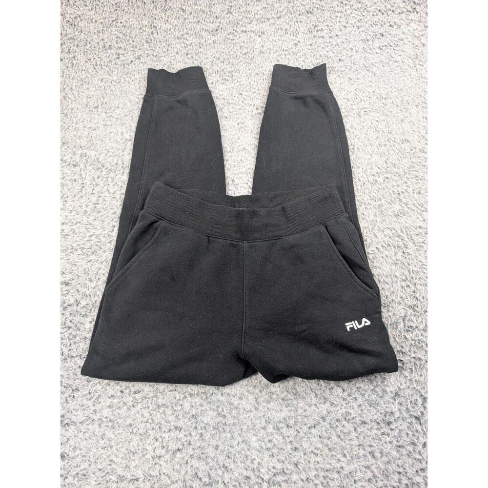 Fila Sweatpants Adult Extra Small Black Stretch Drawstring Gym Fitness Active